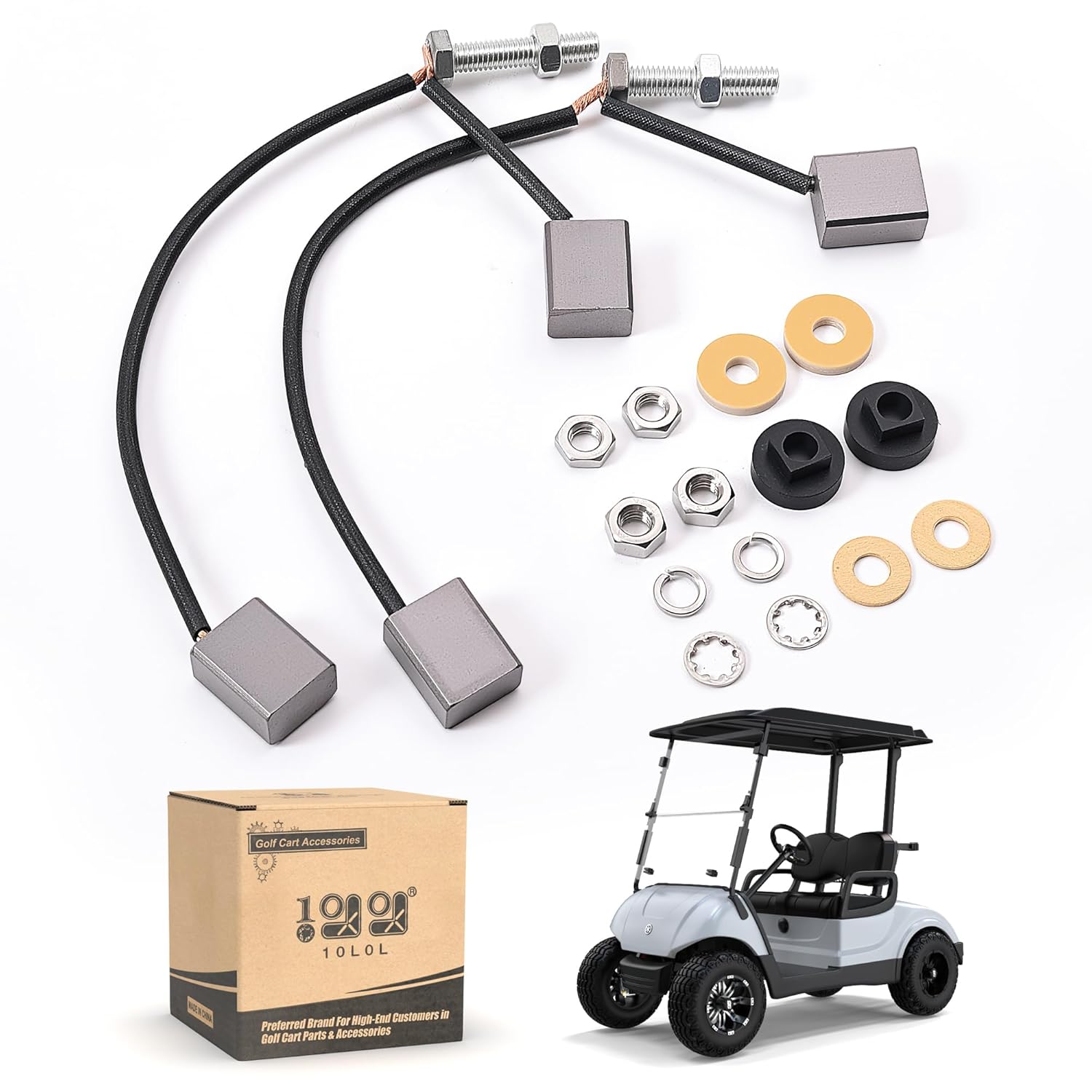 10L0L Golf Cart Starter/Generator Motor Brush Set