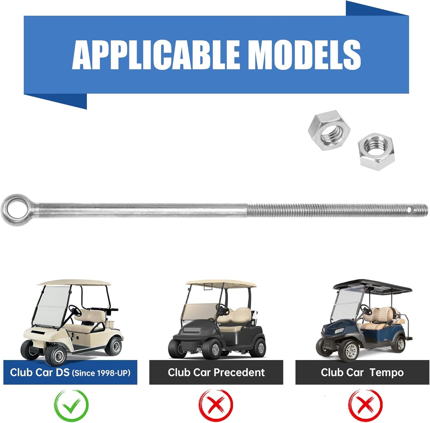 10L0L Golf Cart Brake Rod Equalizer for Club Car DS Since 1998