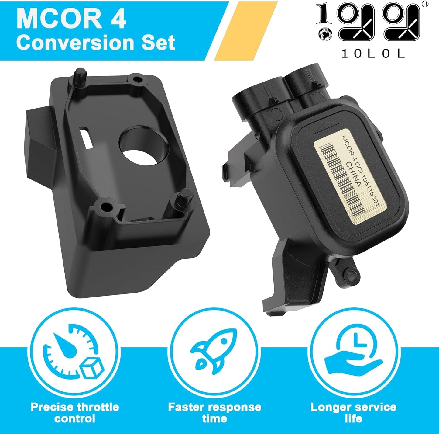 10L0L Golf Cart MCOR 4 Conversion Kit for 48V Golf Cart Club Car Precedent (2001-2004) & Carryall