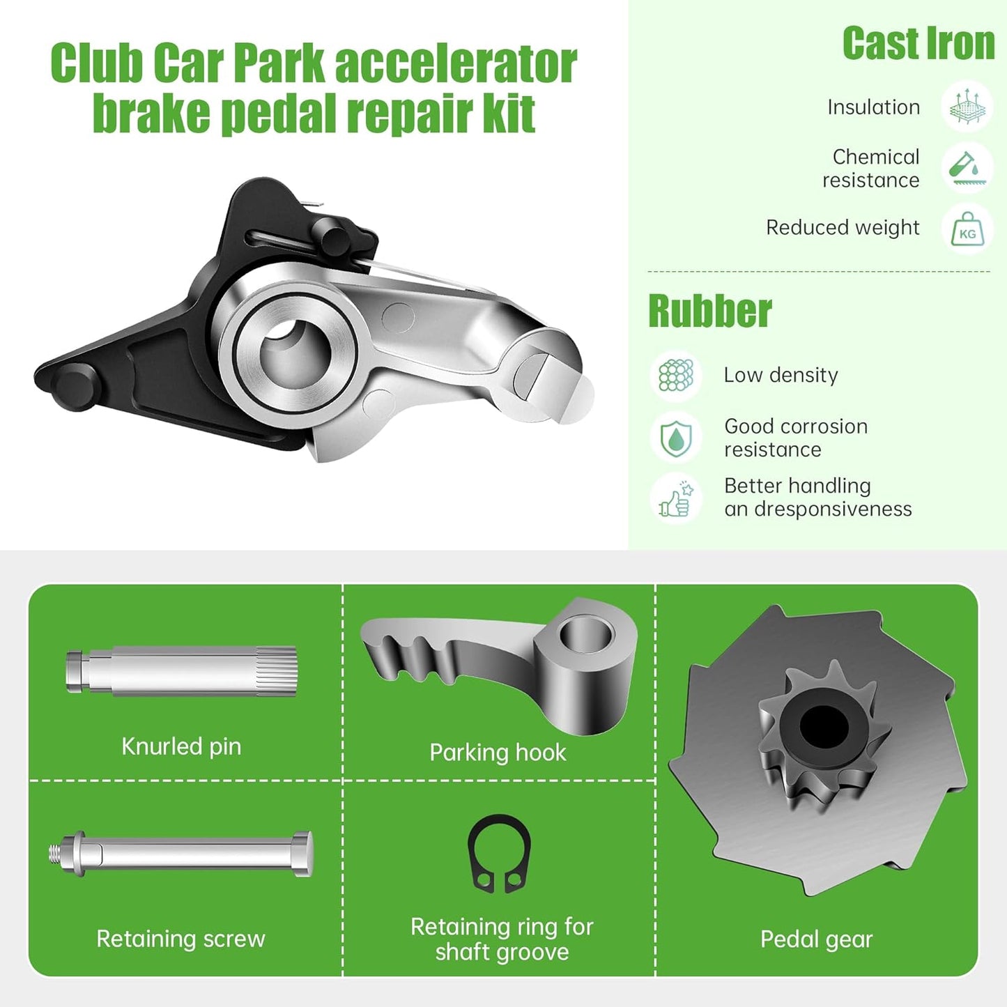 Club Car Park accelerator brake pedal repair kit