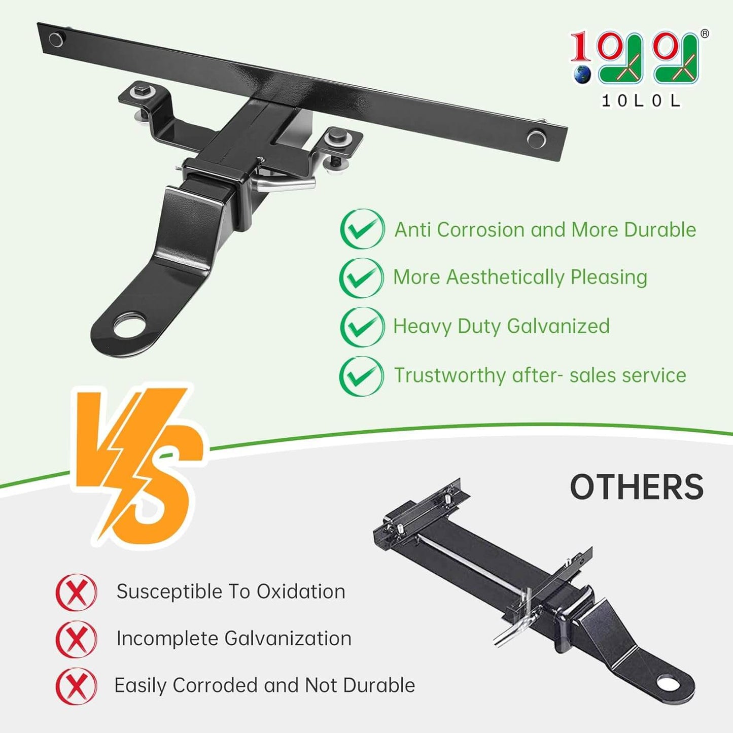 10L0L Golf Cart Bumper Trailer Hitch