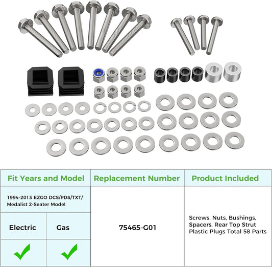 Golf Cart Suntop Hardware Kit