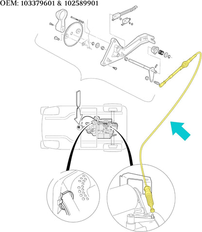 Club Car Precedent FNR Cable (2006-2015)