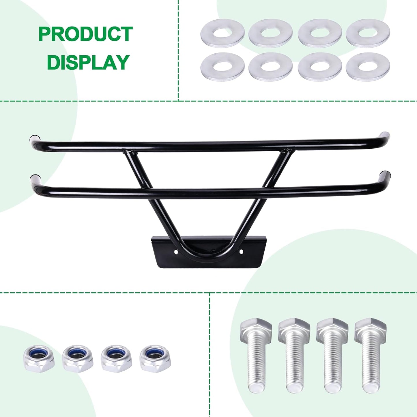 10L0L Front Brush Guard Tubular Bumper for Club Car DS Models