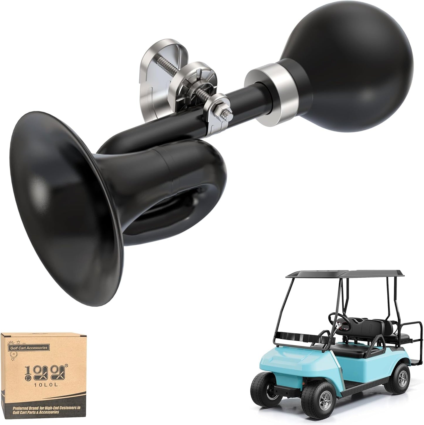 10L0L Golf Cart Horn Black