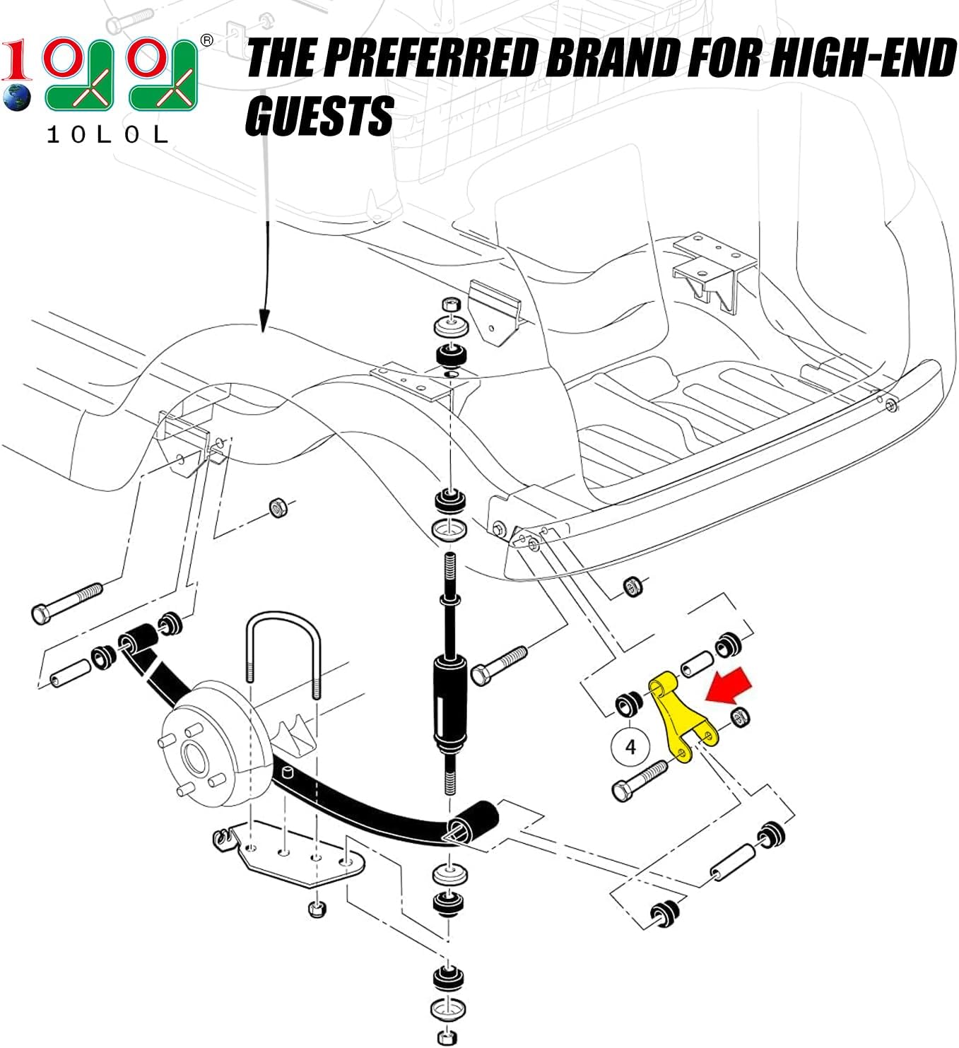 Club Car Precedent shackles