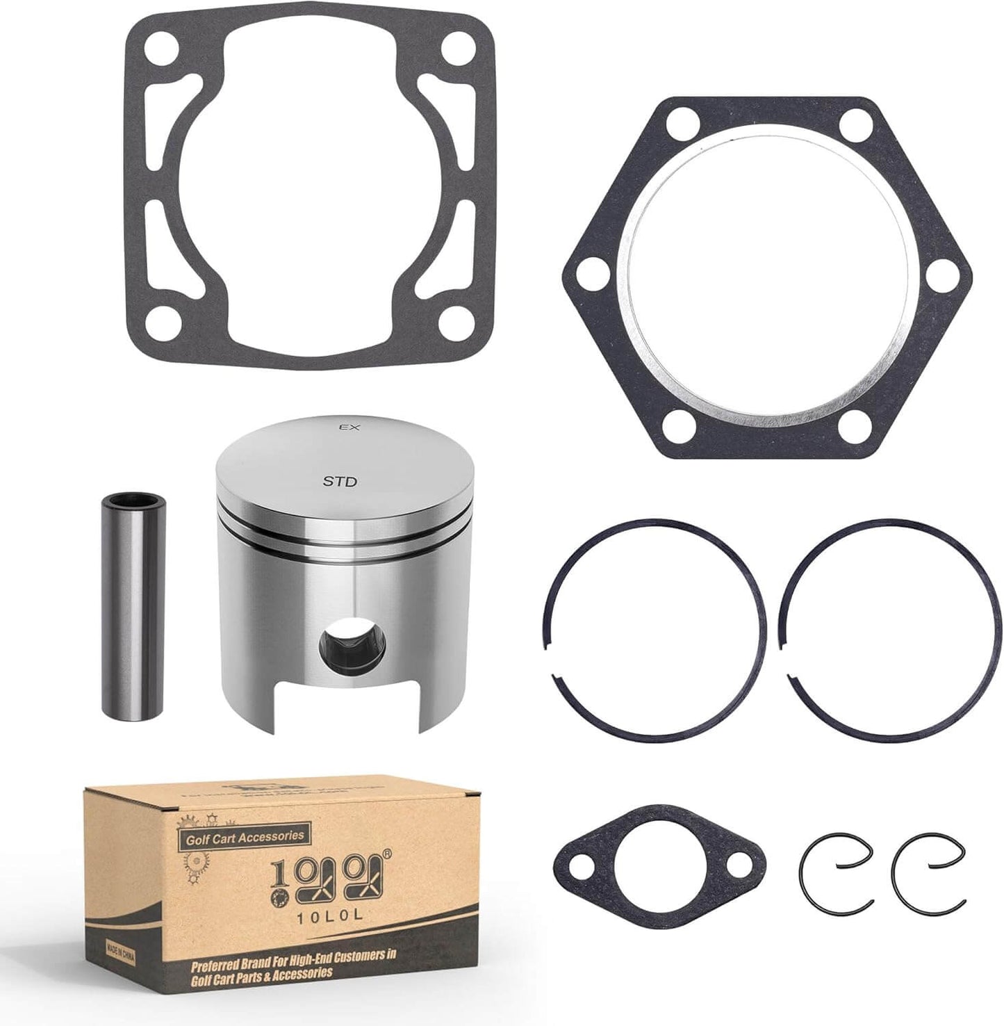 Golf Cart Piston & Gasket & Piston Rings Kit