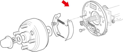 Golf Cart Brake Assembly with Brake Pads