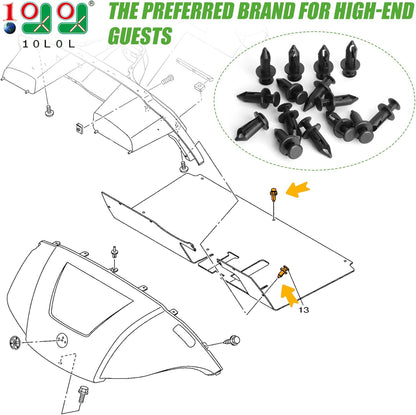Yamaha Golf Cart Floor Mat Rivets (2007-Up)