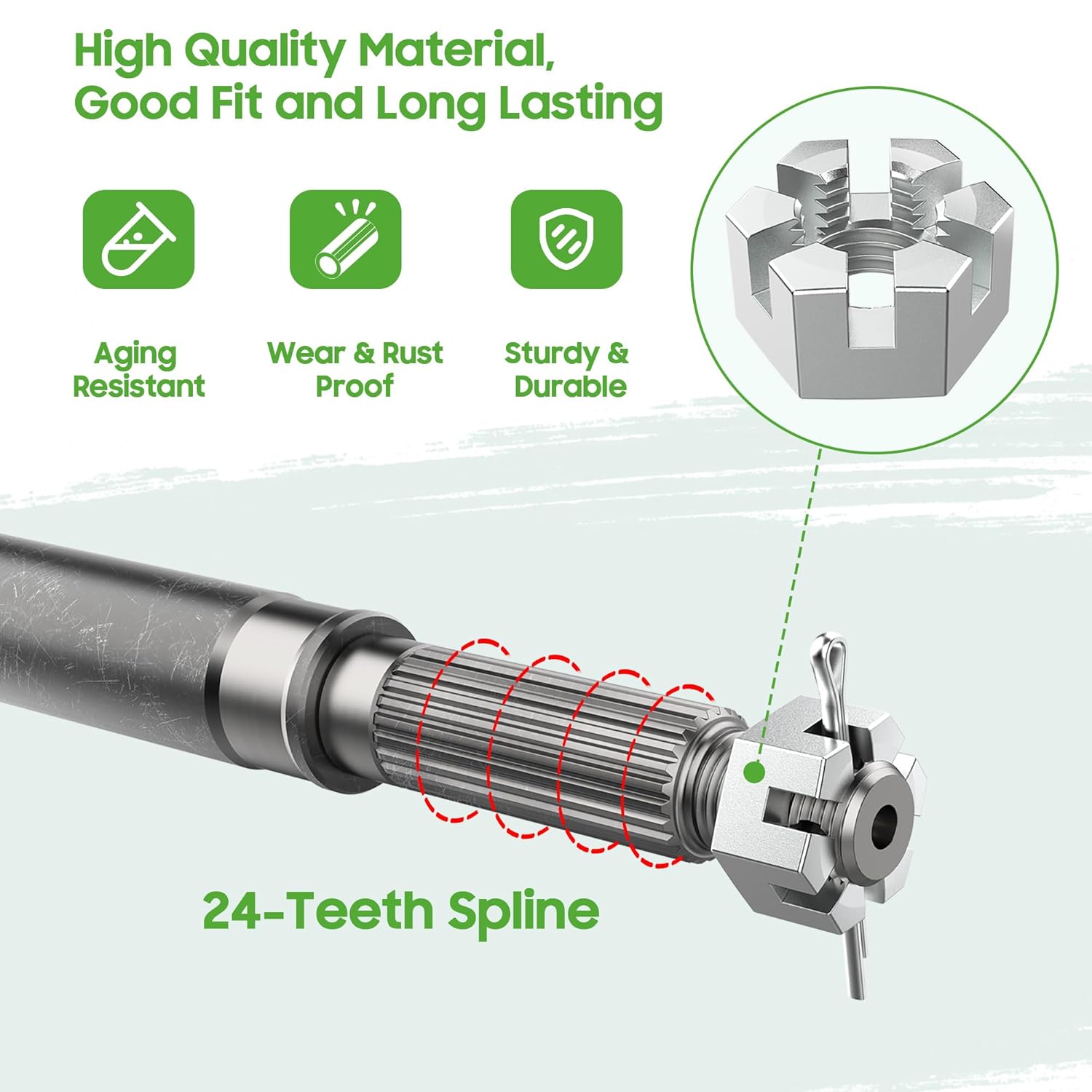 10L0L Golf Cart Rear Axle Shaft with Bearing Seal Kit