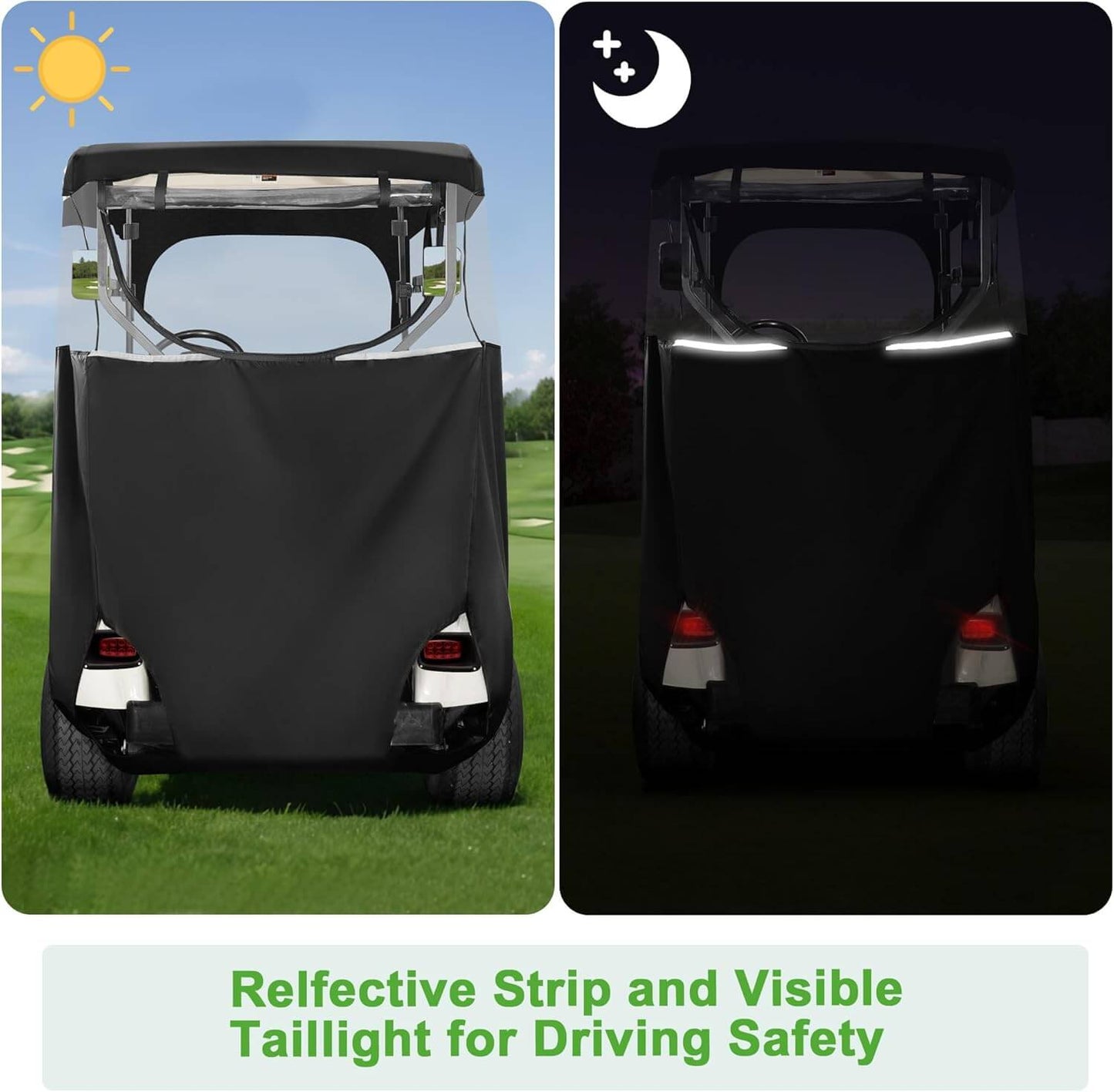 Relfective Strip and Visible Taillight for Driving Safety