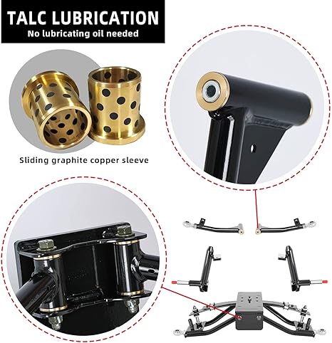 NOKINS 6" A-Arm Lift Kit for Club Car Precedent, Tempo & Onward (2004-Up) | Electric & Gas Golf Cart Lift Kit w/ Steering Stop Design