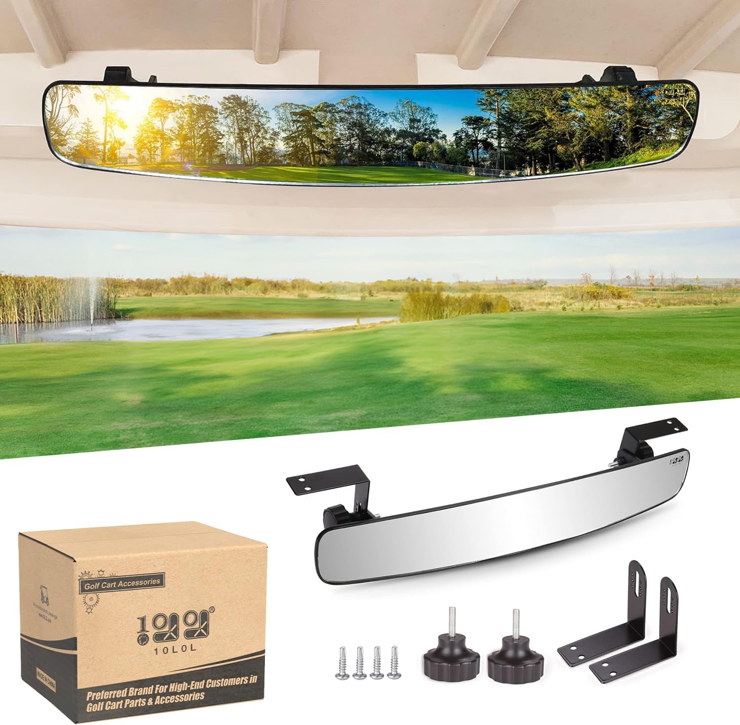 10L0L Golf Cart Rear View Mirror