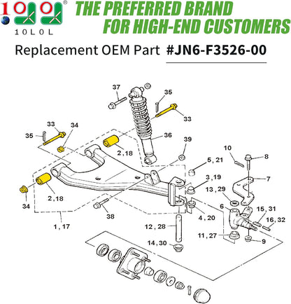 Golf Cart Front Lower Control Arm Bushing Kit