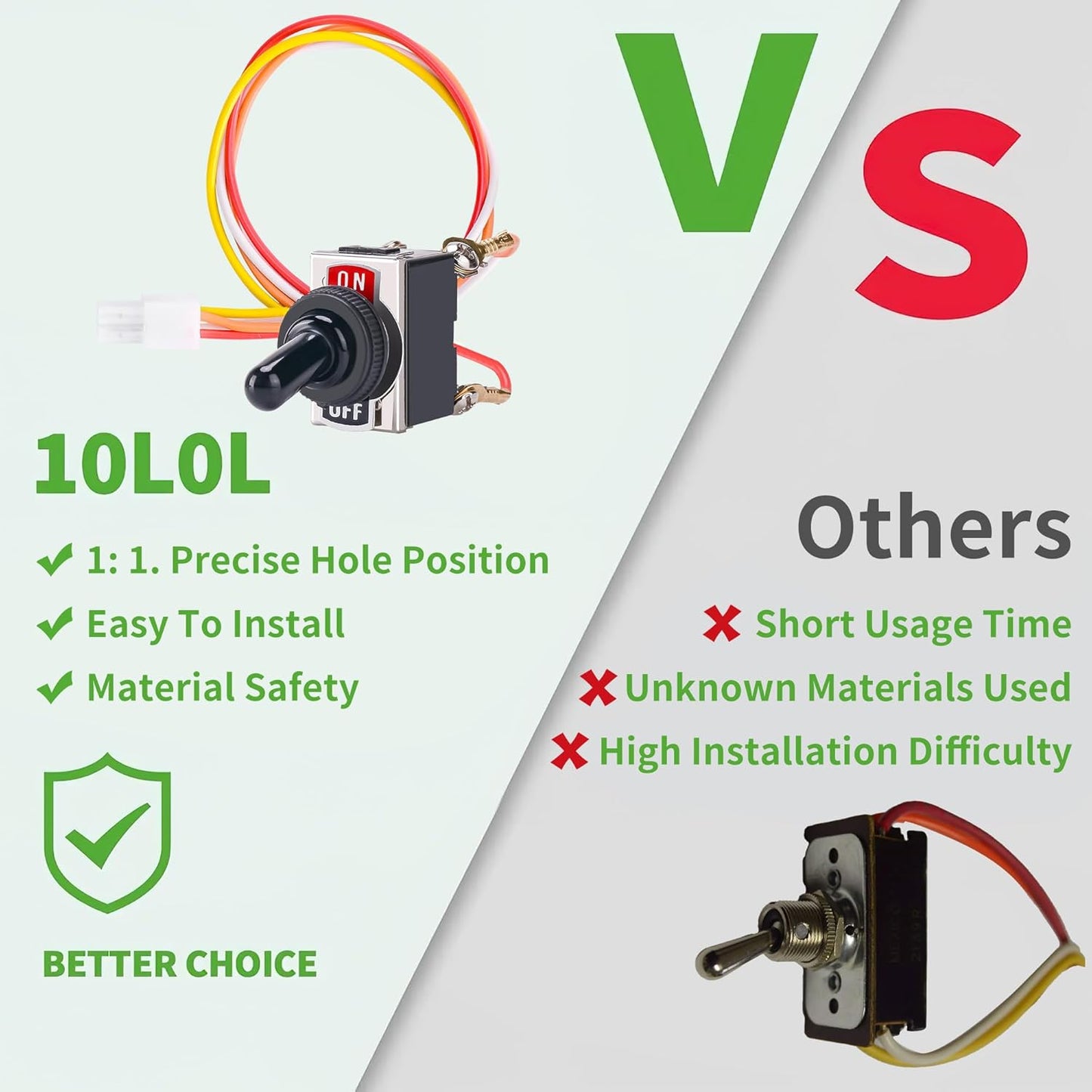 10L0L Golf Cart Run/Tow Switch