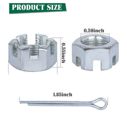 Golf Cart Hexagon Slotted Nut & Pinning for EZGO TXT 1976-Up