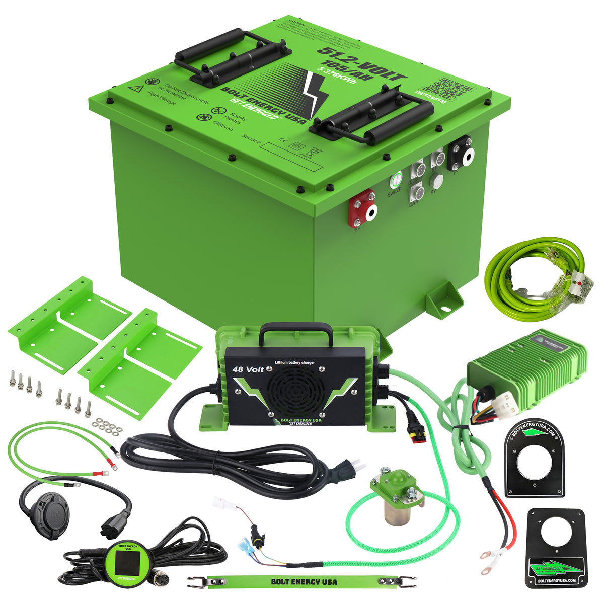 Bolt Energy CC DS 48V, Onw, Prec, Tempo, Vill 51V 105AH Square Battery Bundles