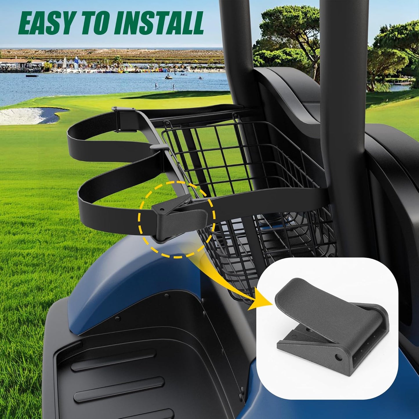 Golf Cart Bag Rack Strap Buckle 2-Pack for Yamaha G16 G19 G22 G29