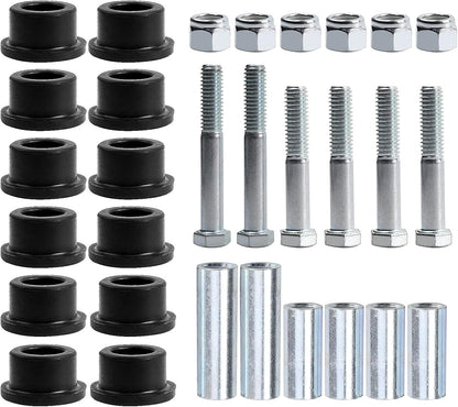 Front Leaf Spring & Upper A-Arm Bushing Sleeve Kit with Bolts for Club Car DS (1992-Up Gas & Electric Golf Carts)