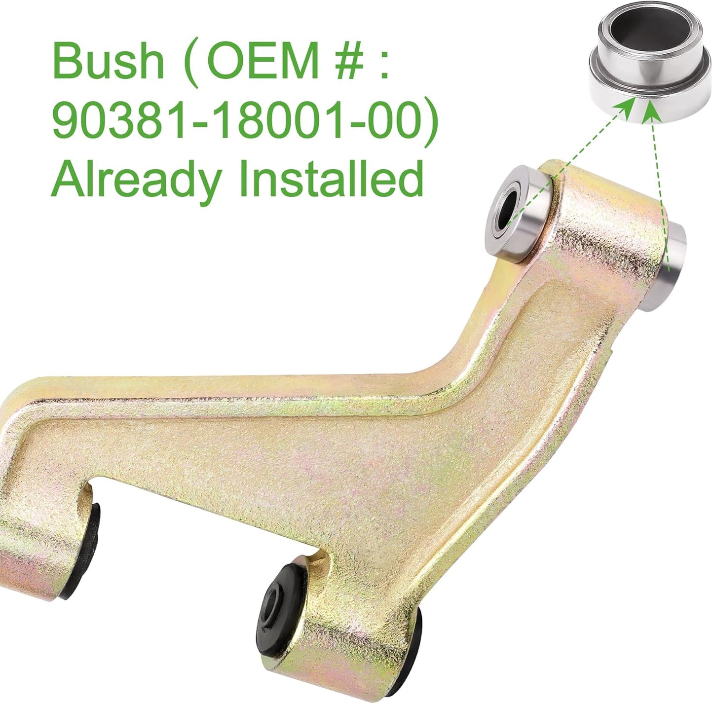 10L0L Set of 2 Golf Cart Front Lower Control Arm with Bushing Kit