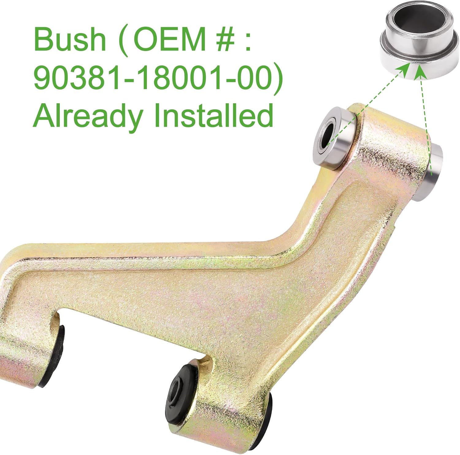 10L0L Set of 2 Golf Cart Front Lower Control Arm with Bushing Kit