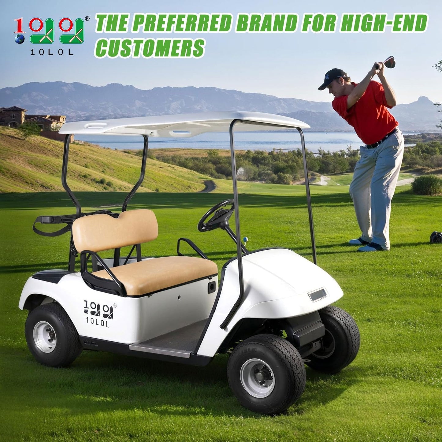 Beige EZGO TXT Seats