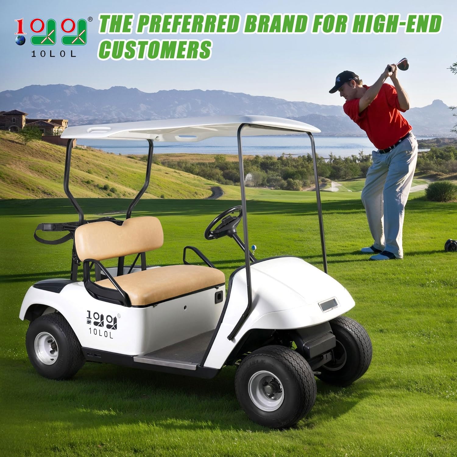 Beige EZGO TXT Seats