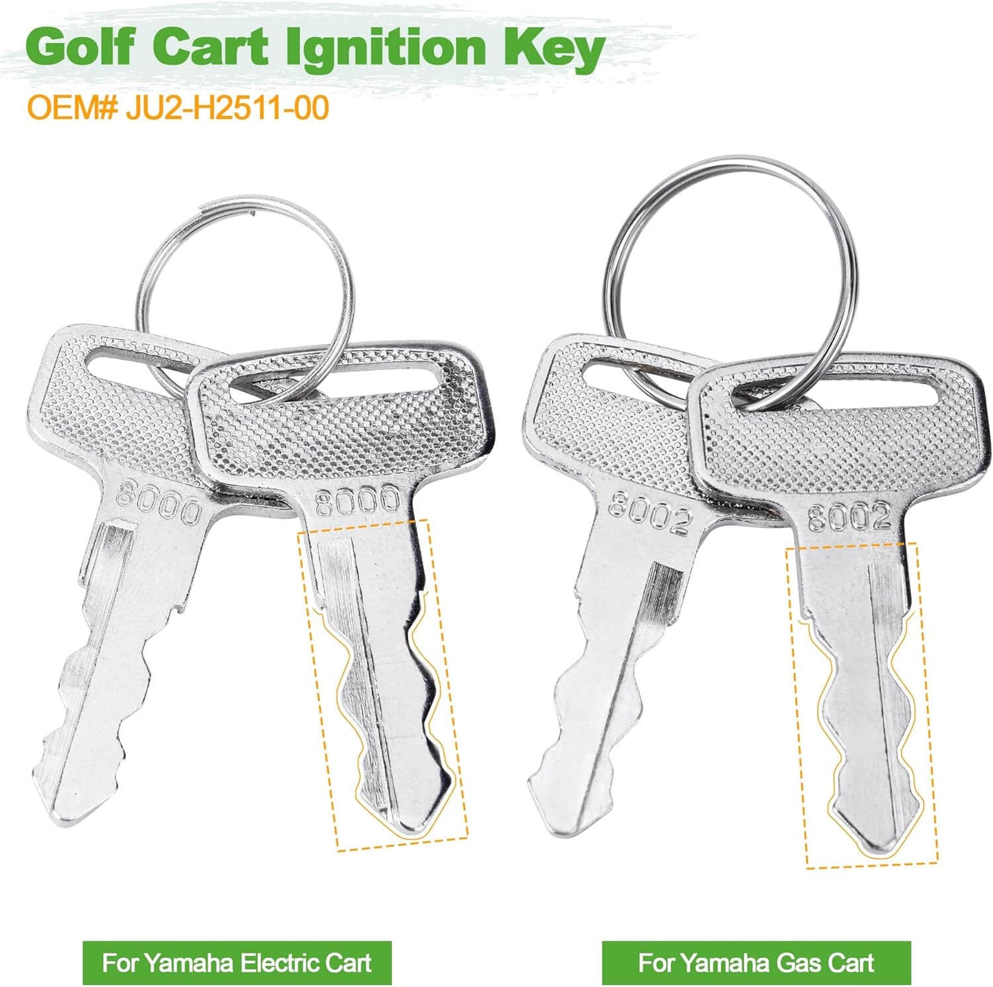 Yamaha Golf Cart Replacement Ignition Key