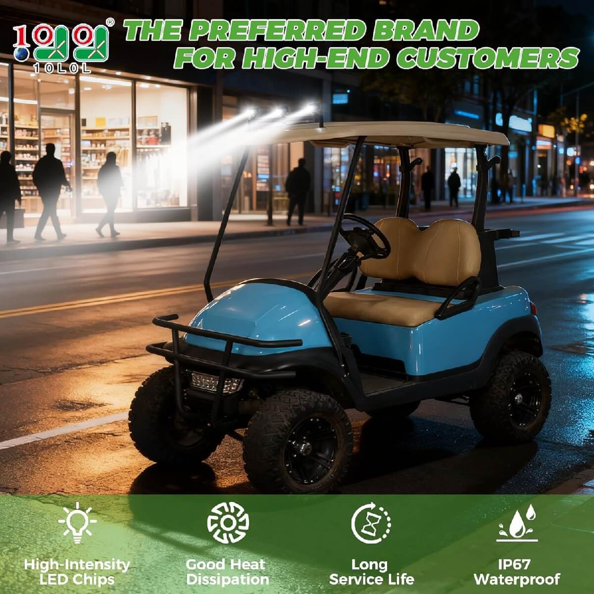 10L0L 5000 Lumens Universal Spot Flood LED Work Light Kit