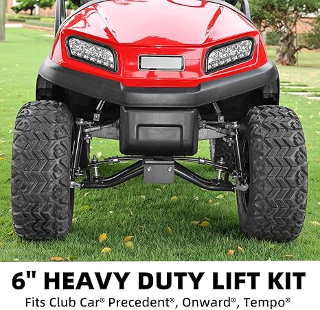 NOKINS 6" A-Arm Lift Kit for Club Car Precedent, Tempo & Onward (2004-Up) | Electric & Gas Golf Cart Lift Kit w/ Steering Stop Design