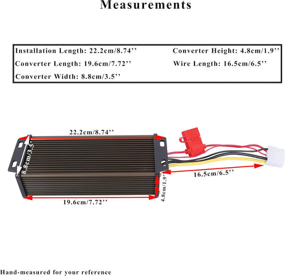Pro Chaser 72V/60V/48V to 12V DC Converter – 30A 360W Voltage Reducer for Golf Carts & Accessories