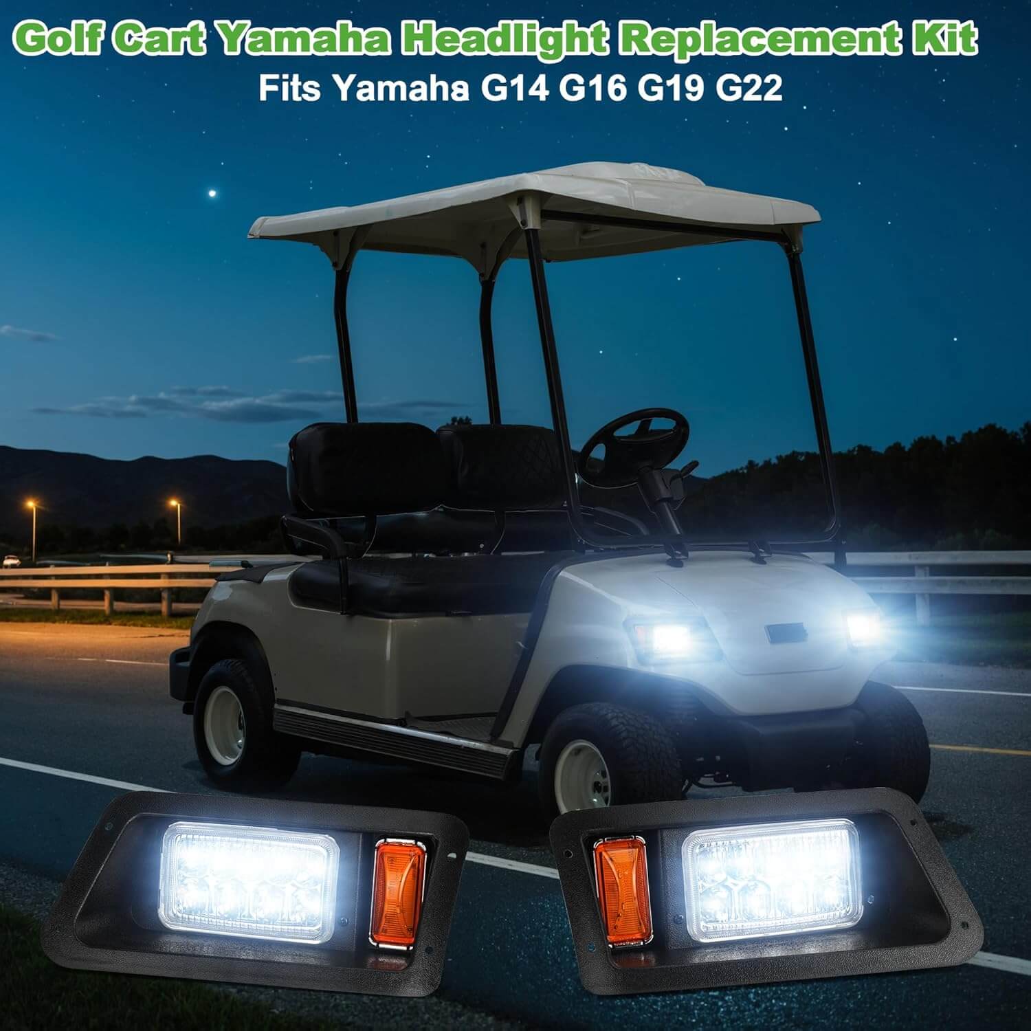 Golf cart Yamaha Headlight Replacement kit