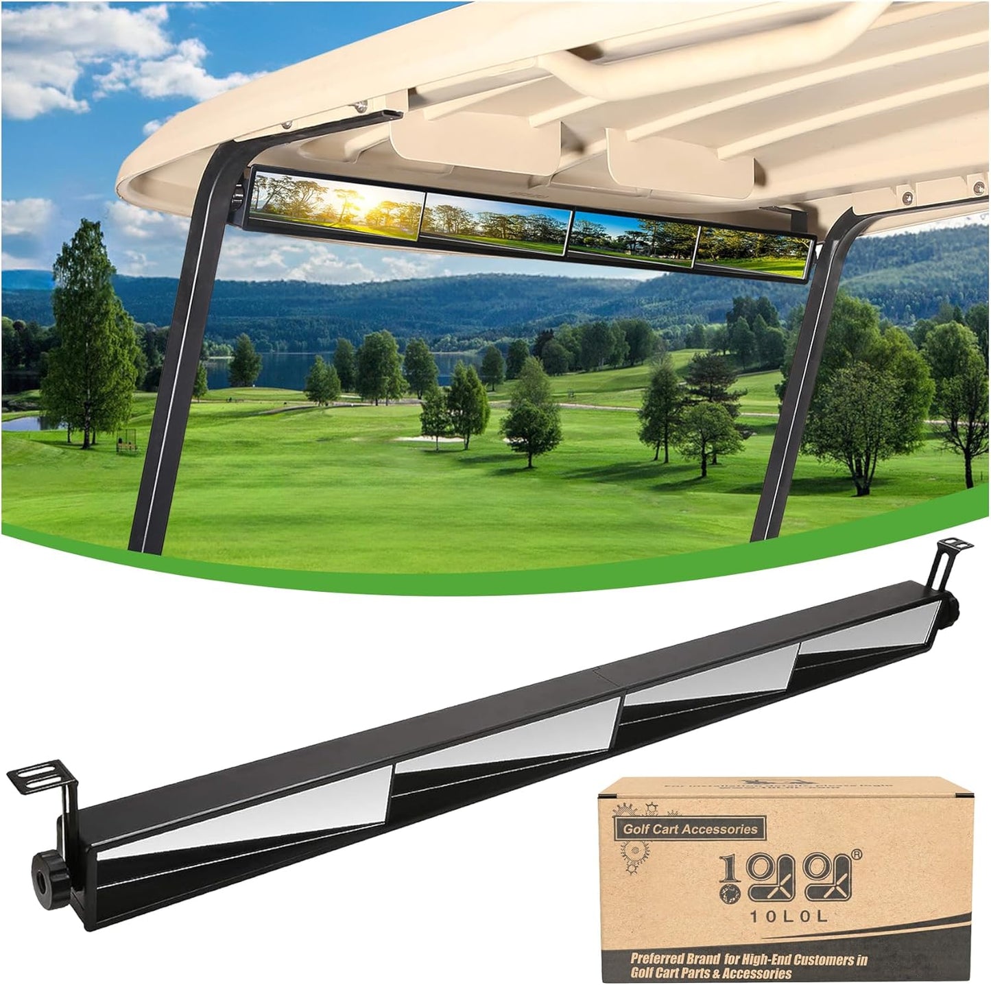 Universal Golf Cart 4 Panel & 5 Panel Rearview Mirror