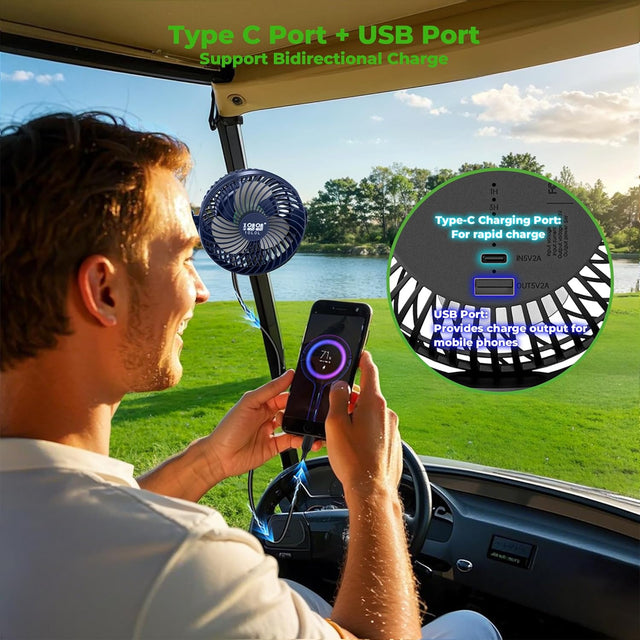 Type C Port + USB Port Support Bidirectional Charge