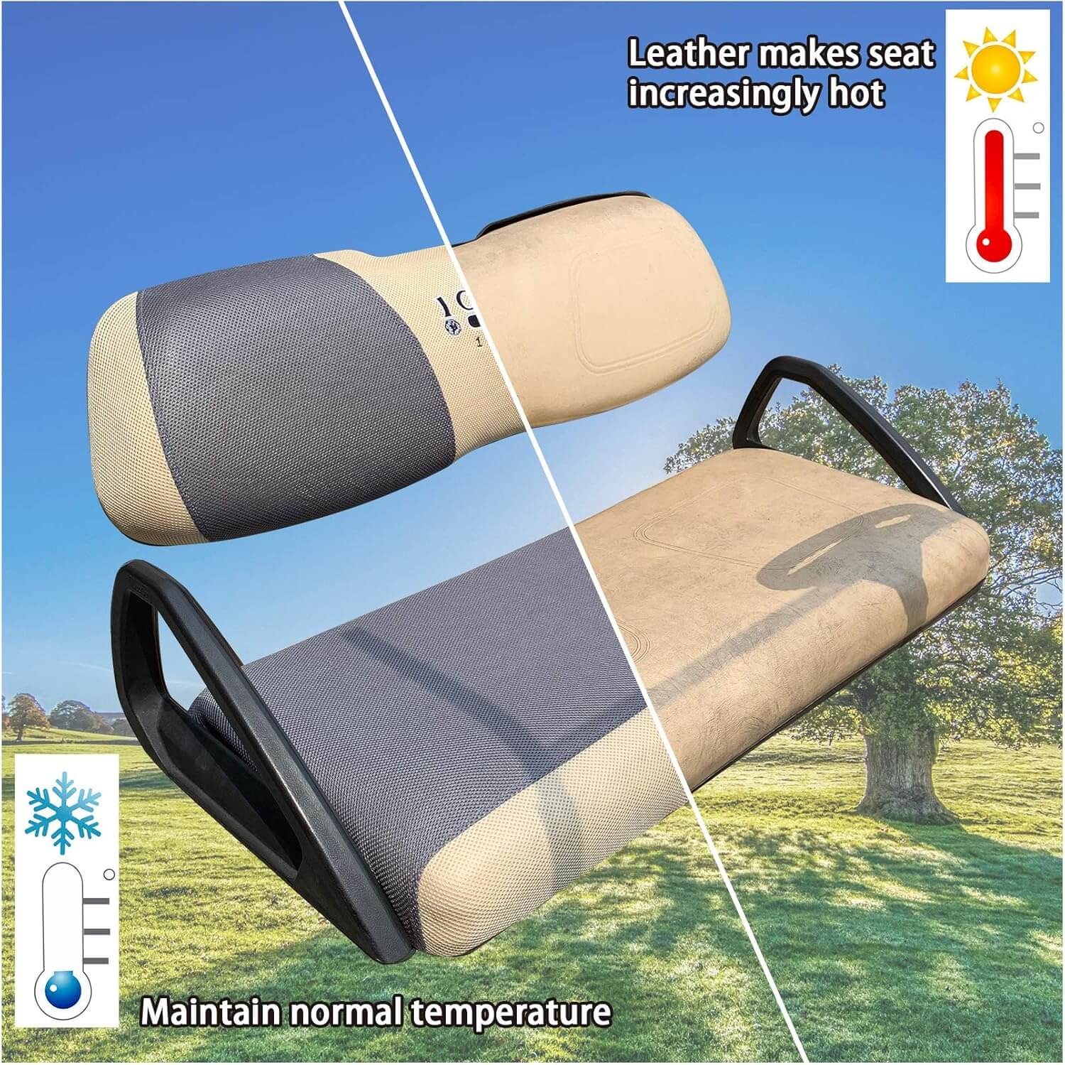 10L0L Golf Cart Front Rear Seat Cover Set