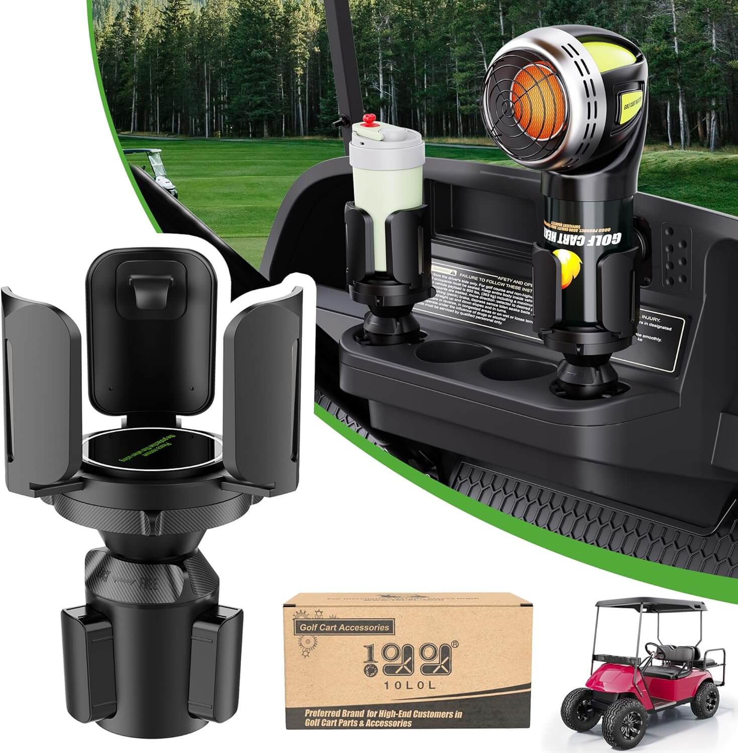 10L0L Universal Golf Cart Heater Holder Propane Cup Holder