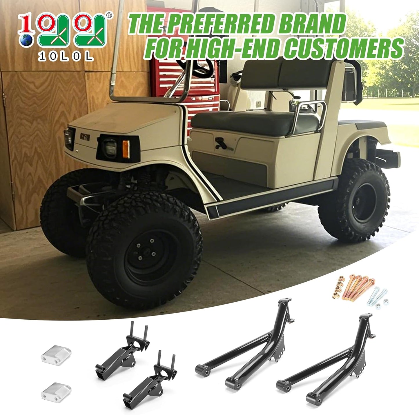 10L0L Golf Cart 6" Heavy-Duty A-Arm Lift Kit for Yamaha 1985-1994