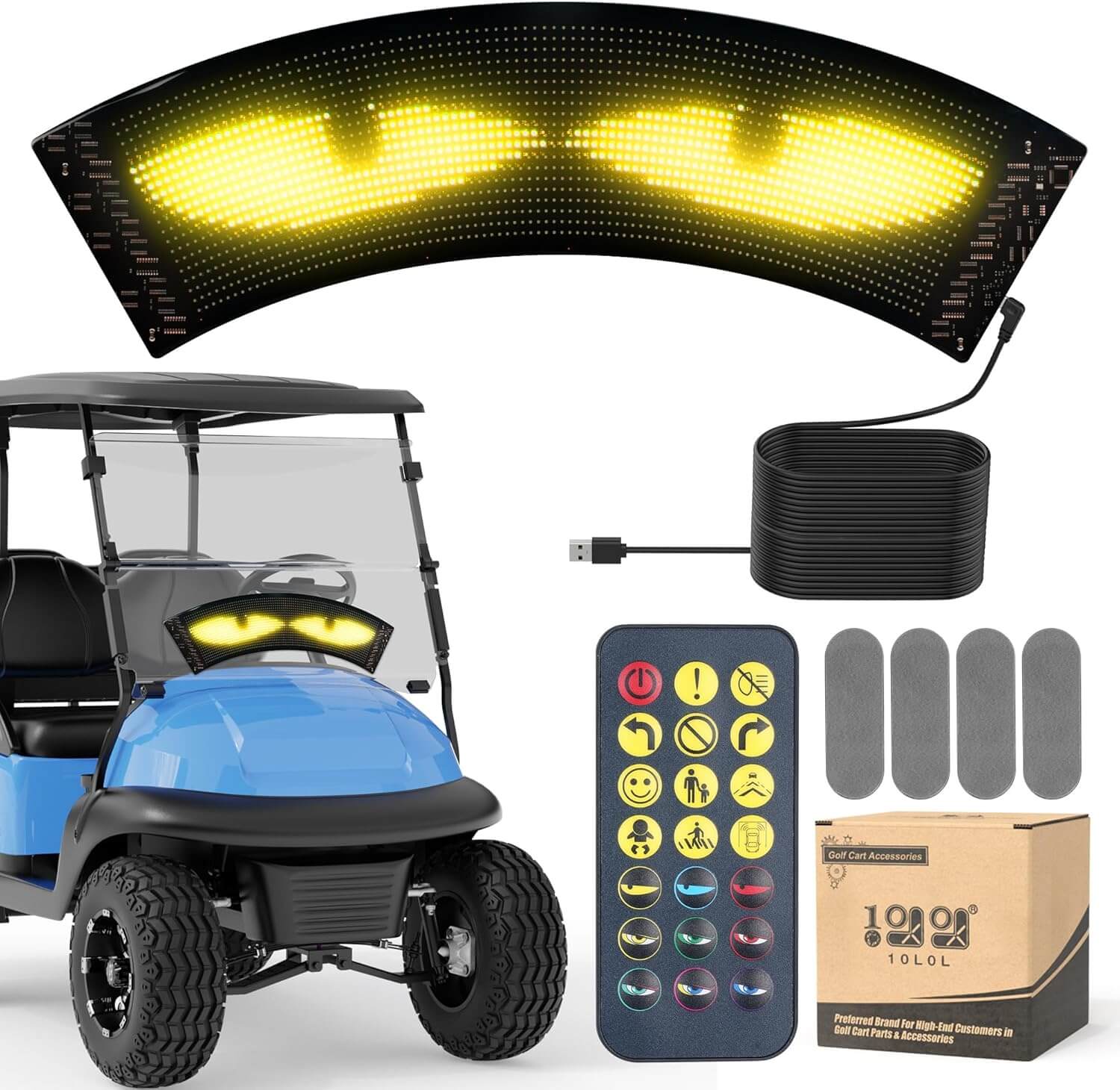 Golf Cart Programmable Devil Eyes Light Display | 10L0L – Tropical Golf ...