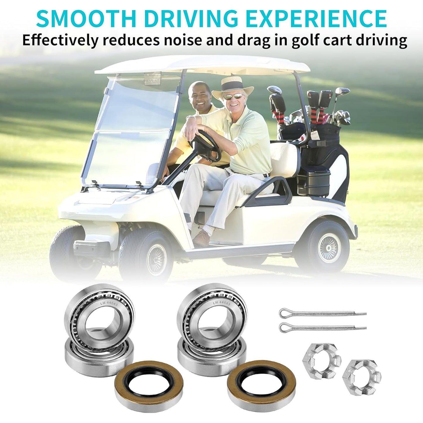 EZGO Golf Cart Wheel Hub Bearing & Seal Kit
