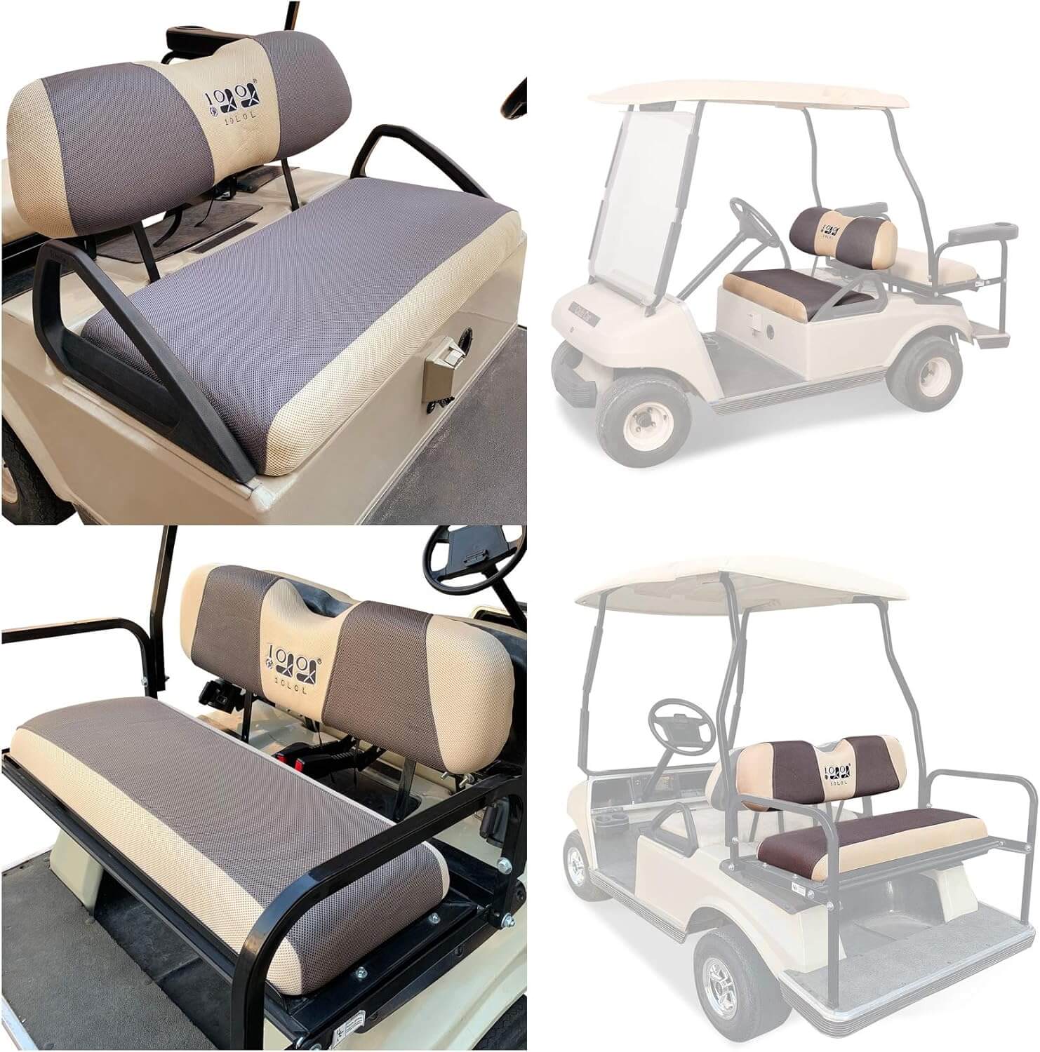 10L0L Golf Cart Front Rear Seat Cover Set