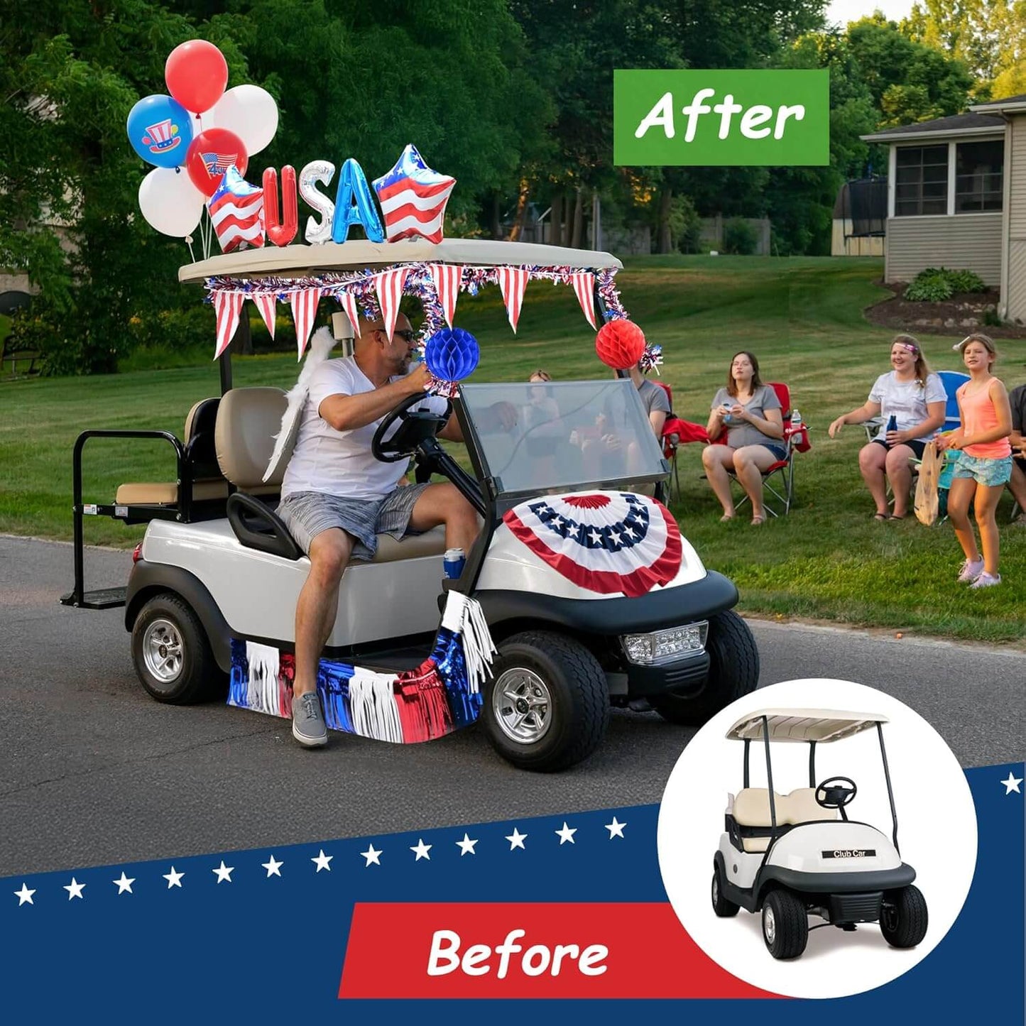 Golf cart decoration effect