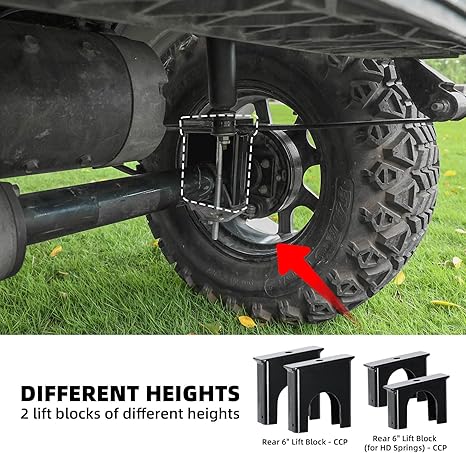 NOKINS 6" A-Arm Lift Kit for Club Car Precedent, Tempo & Onward (2004-Up) | Electric & Gas Golf Cart Lift Kit w/ Steering Stop Design