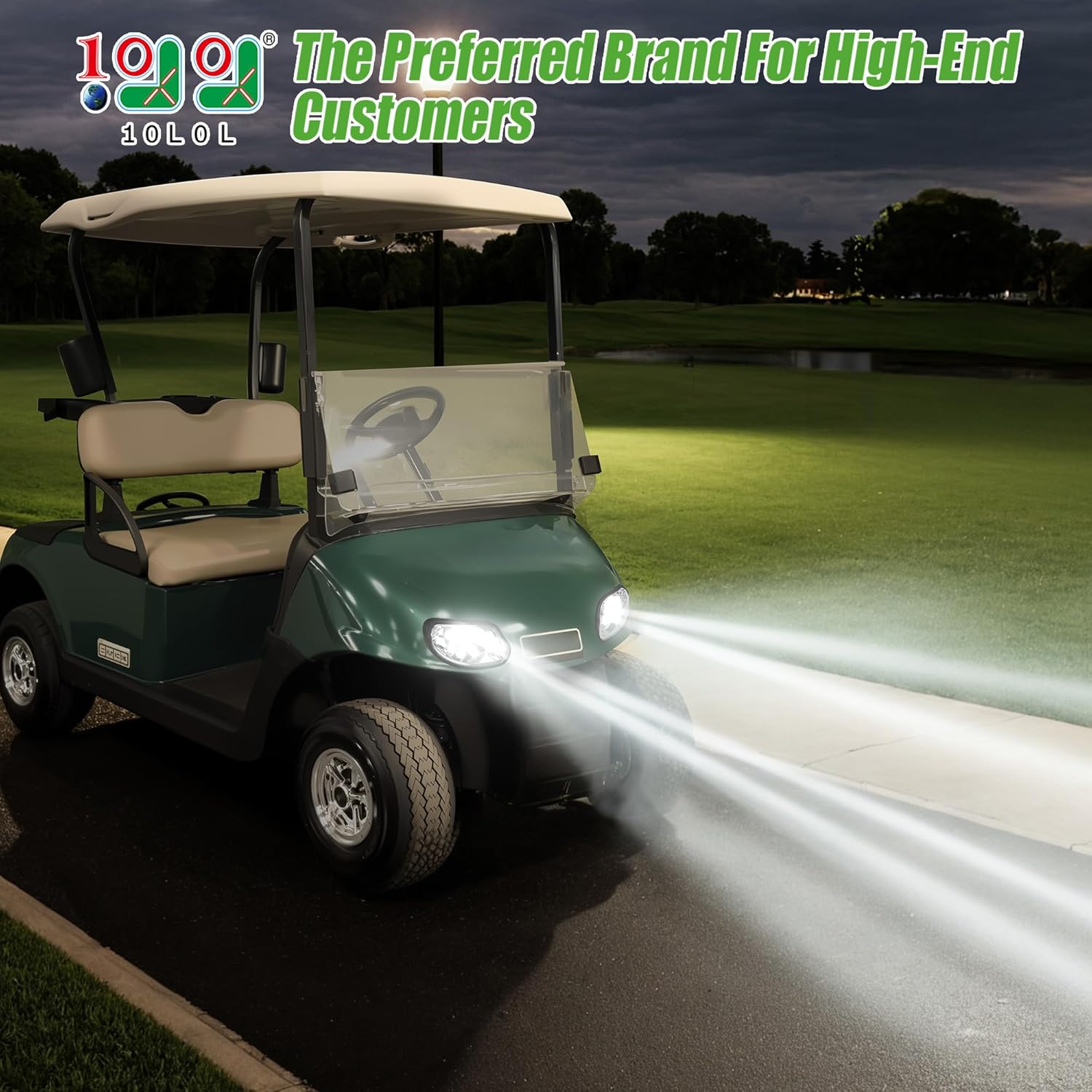10L0L LED Golf Cart Headlights for EZGO Freedom TXT/T48