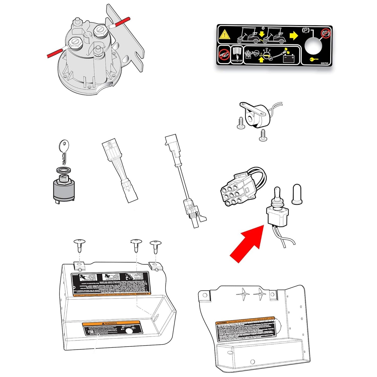 Golf Cart Run/Tow Switch