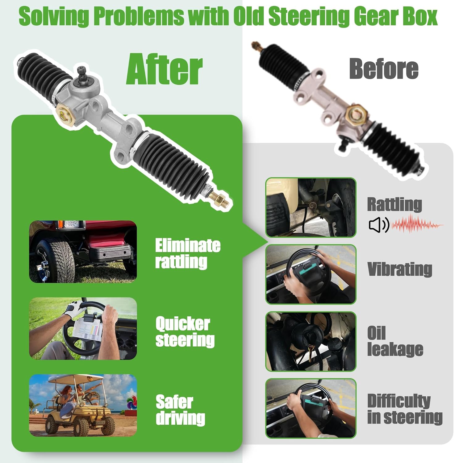 10L0L Steering Gear Box Assembly for Club Car DS