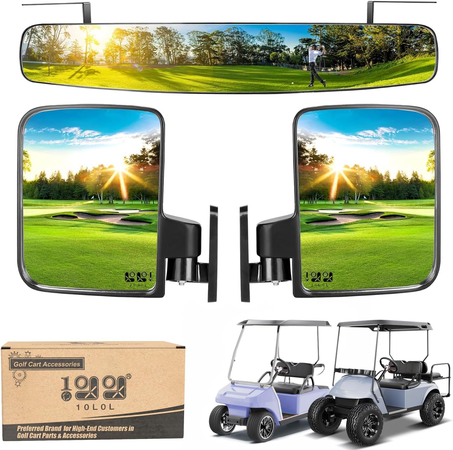 10L0L Golf Cart Side View Mirrors