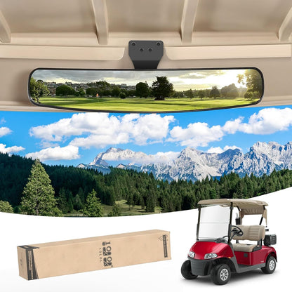 Extra Wide 270 Degree Adjustable Golf Cart Mirrors for EZGO Club Car Yamaha - 10L0L
