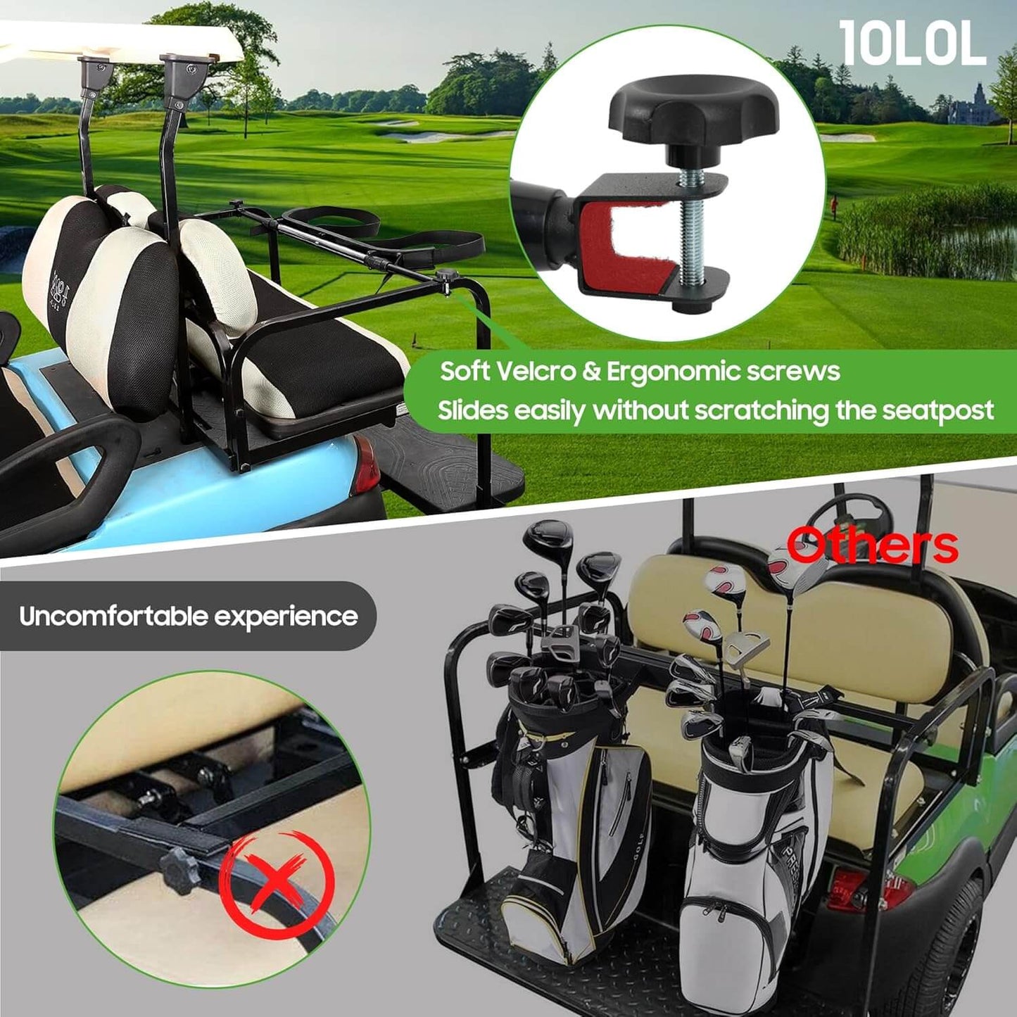 10L0L Upgraded Golf Bag Stand Attachment