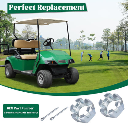 Golf Cart Hexagon Slotted Nut & Pinning for EZGO TXT 1976-Up