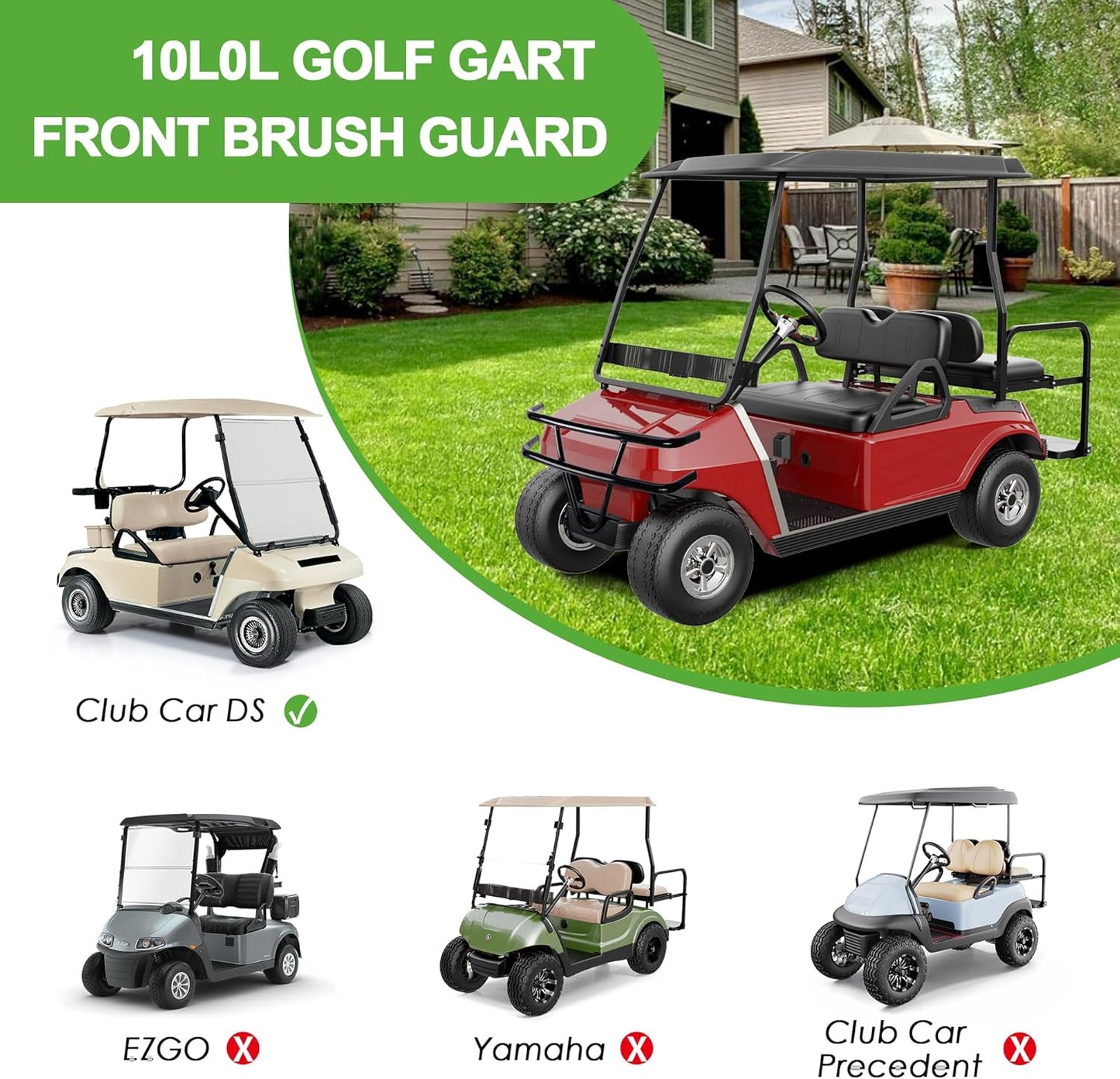 10LOL GOLF GART FRONT BRUSH GUARD
